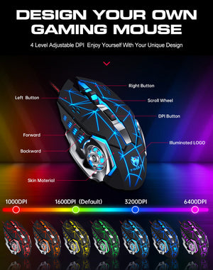 Single Hand Mouse Keyboard Suit UrShope