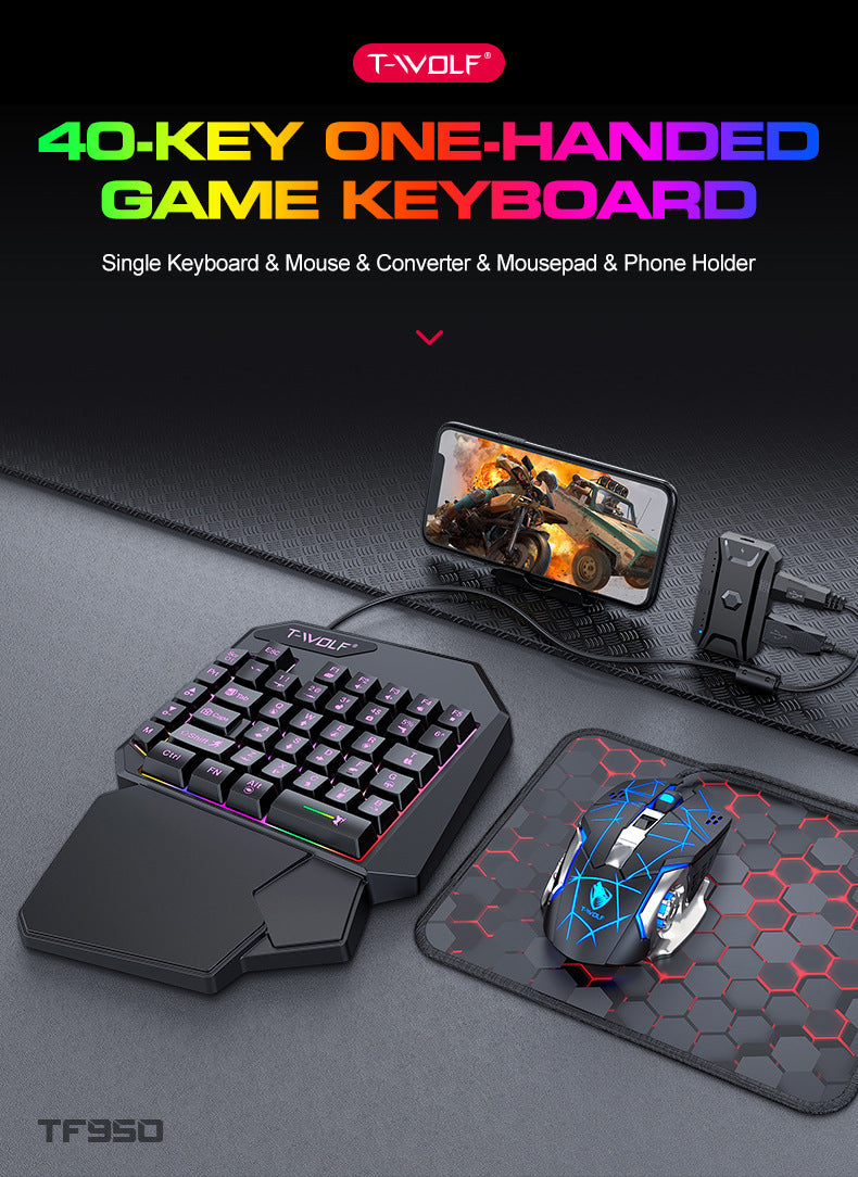 Single Hand Mouse Keyboard Suit UrShope