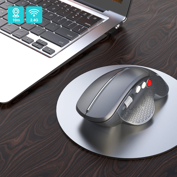 Wireless Vertical Mouse Side Roller Ergonomics