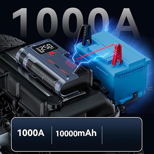 Jump Starter with Air Compressor 1000A 12V 150PSI 29.6Wh Car Battery Jump UrShope