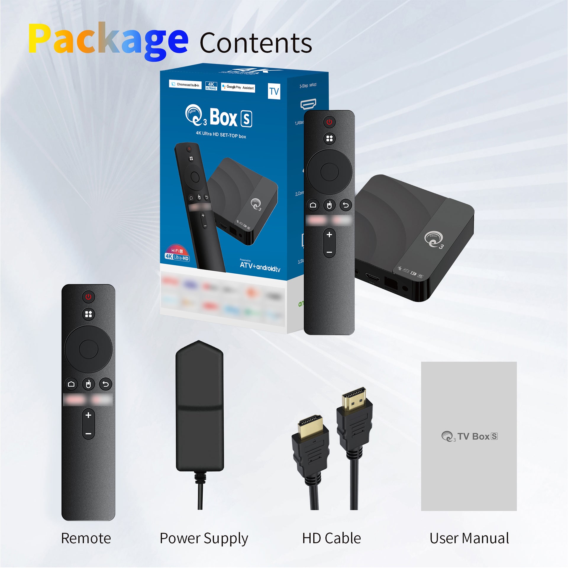 Q3 Box S Smart Android TV Box 2GB 16GB Android 14 UrShope