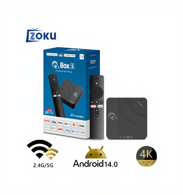 Q3 Box S Smart Android TV Box 2GB 16GB Android 14 UrShope
