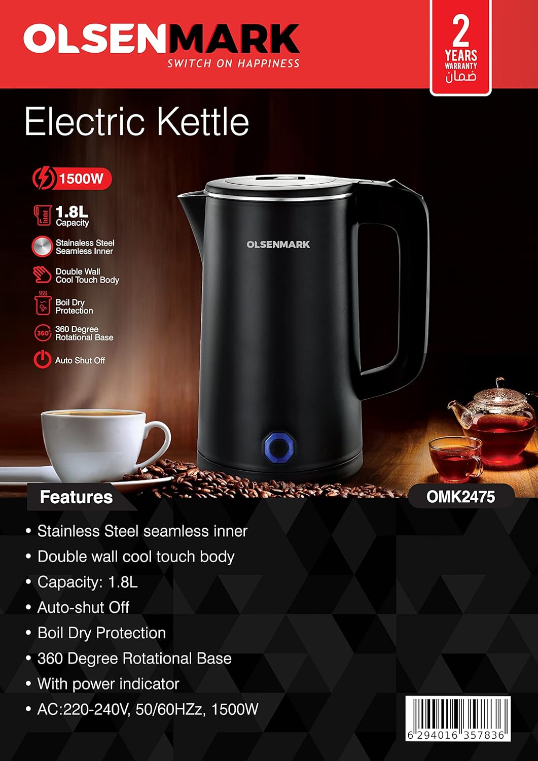 Brew Electric Kettle Olsenmark