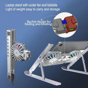 Foldable Dual Fan Laptop Cooling Stand UrShope