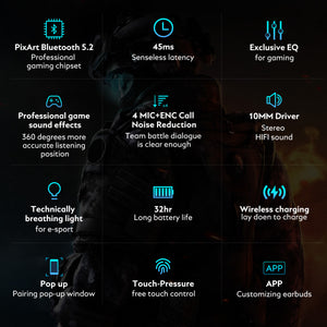 In Ear Bluetooth Headset For Wireless Video Games UrShope