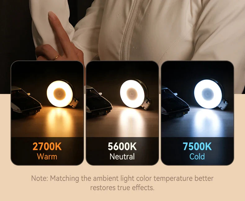 Foldable magnetic LED selfie light TELESIN