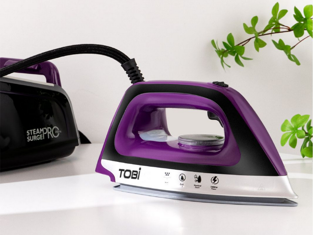 SteamPro Surge+ 2400W Professional Steam Generator Iron with Detachable TOBI