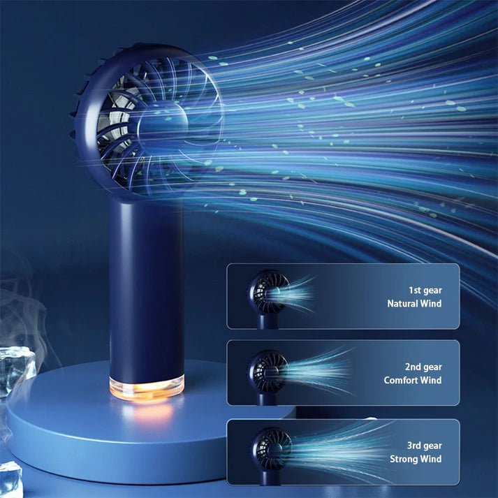 Little Hornet Handheld Mini Electric Fan Portable Charging With Small Lamp UrShope