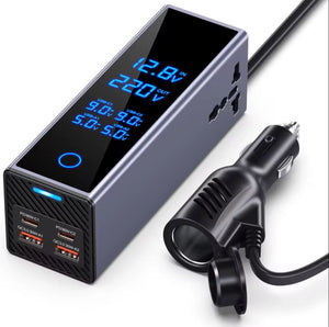 300W DC-AC Inverter 220V to 12V Car Charger Adapter with LCD Display UrShope